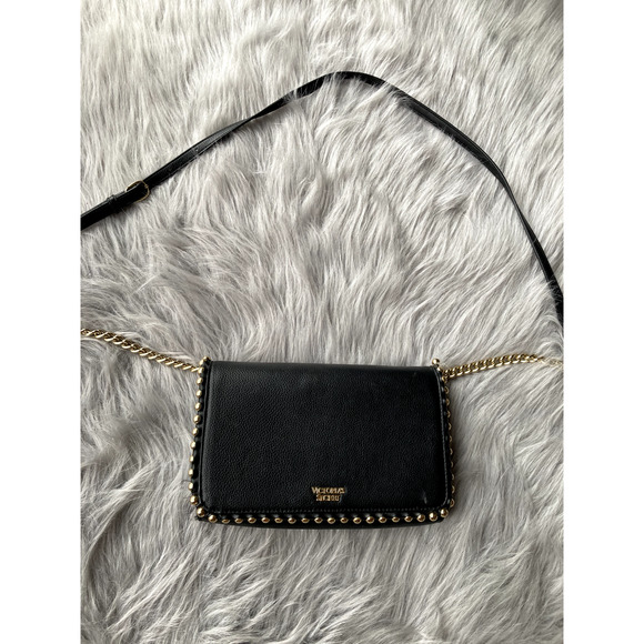 Victoria's Secret Handbags - Victoria's Secret Purse Black Chain Strap Stud Crossbody Shoulder Bag Womens